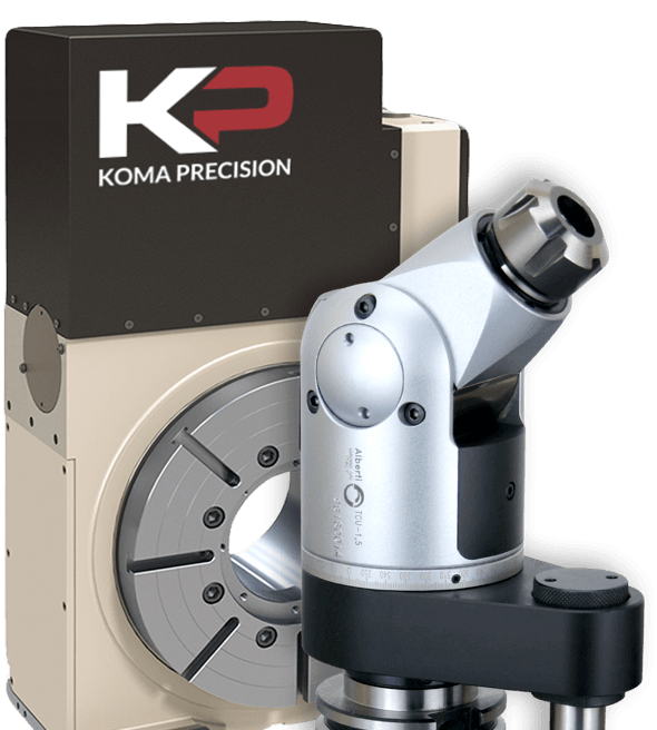 image of a Koma Precision rotary table and angle head